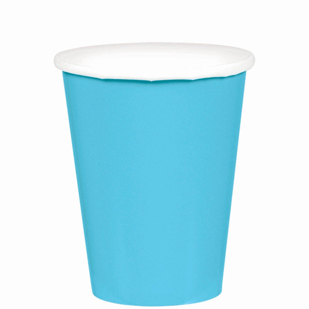 Caribbean Blue Paper Cups - 8pk