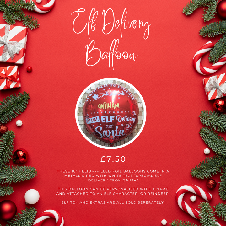 Elf Arrival Helium 18" Foil Balloon