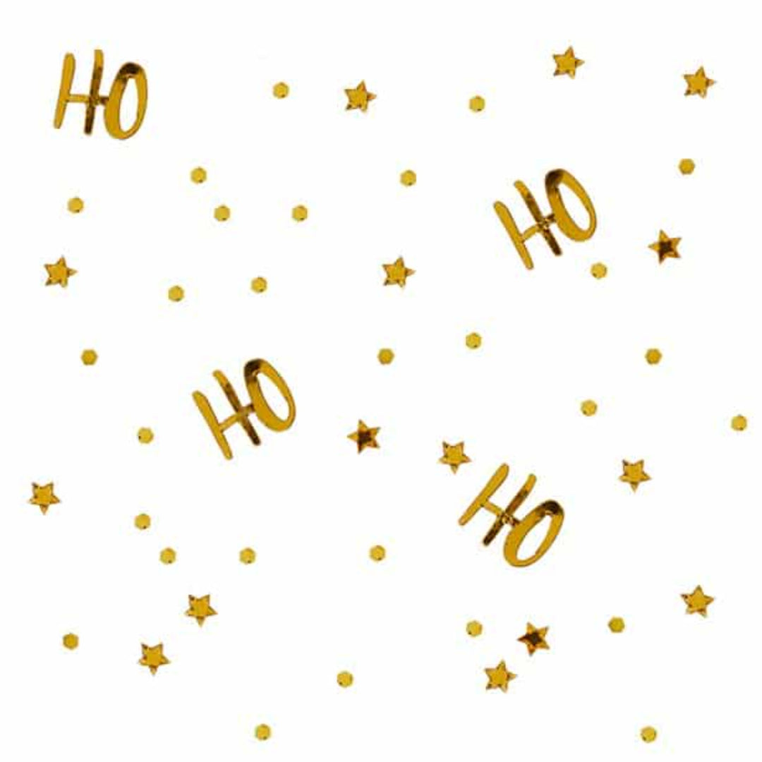 Gold Star Ho Ho Ho Christmas Confetti - 14g