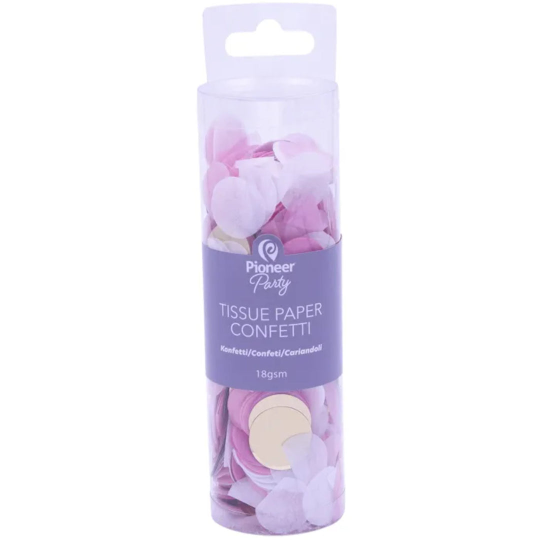 Pink, White & Gold Tissue Paper Confetti - 18g