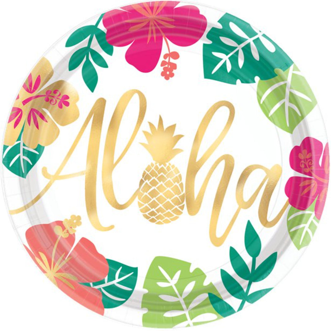 Aloha Summer Paper Plates | Sandbach Party Supplies