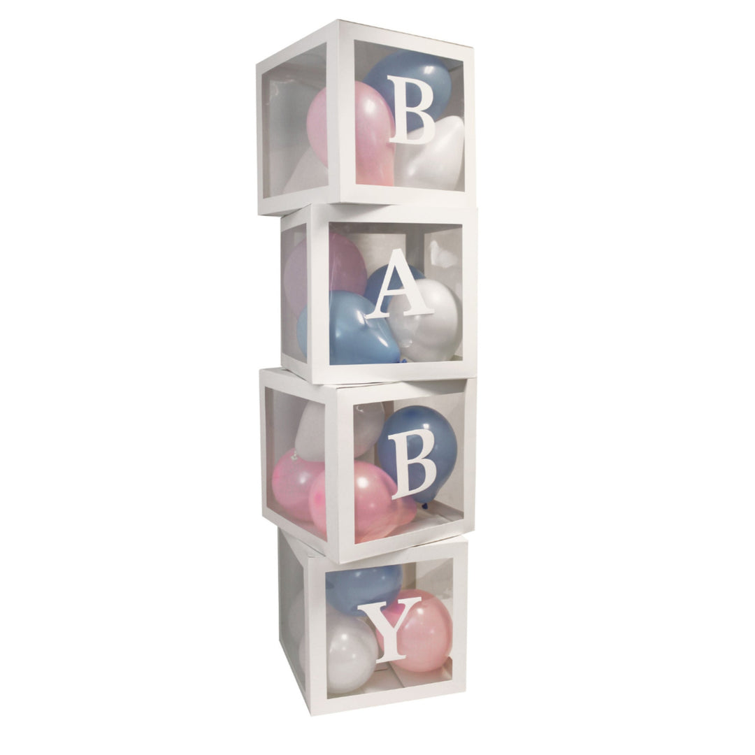 Baby Clear Box Letter Cubes | Sandbach Party Supplies