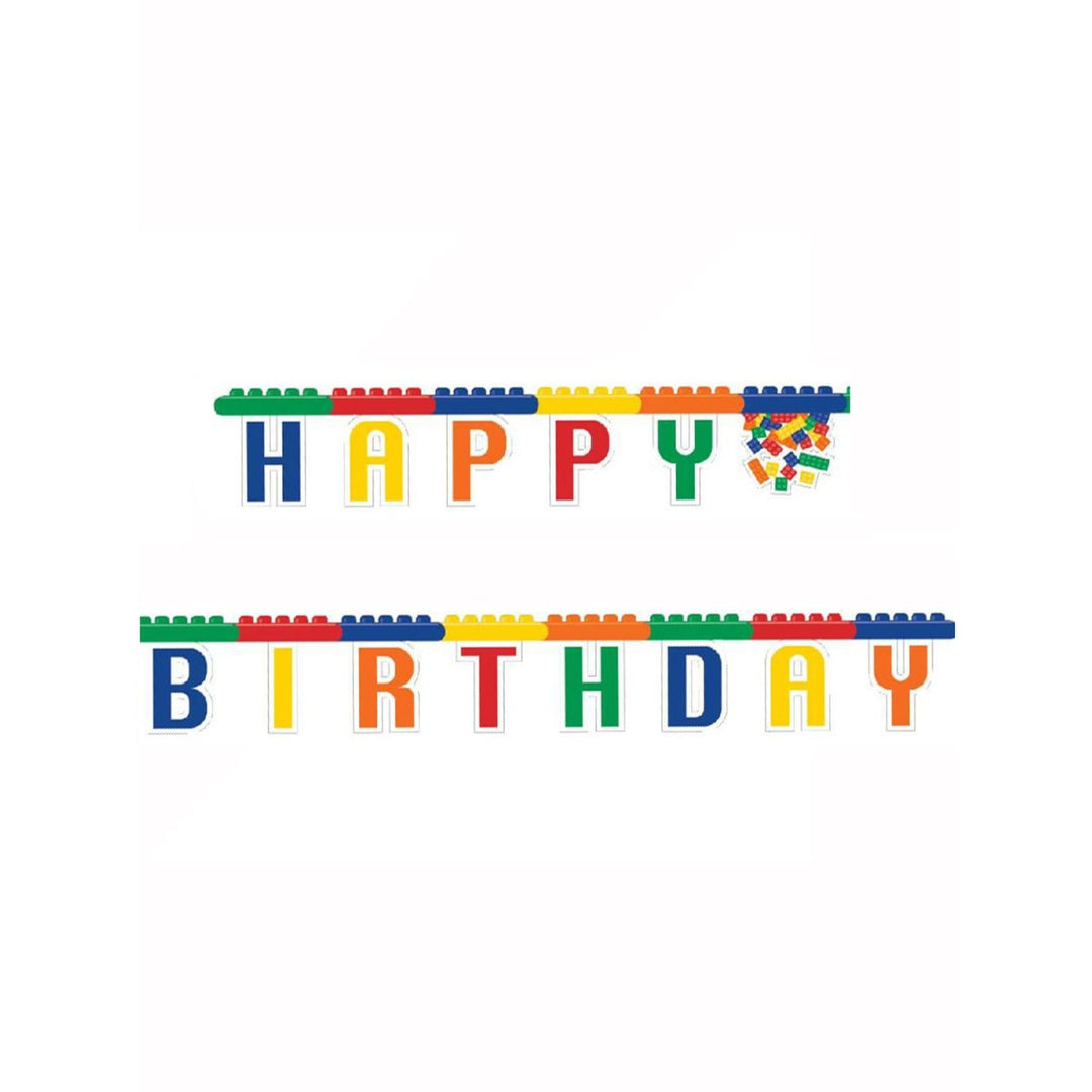 Block Party 'Happy Birthday' Jointed Banner - 2.82m