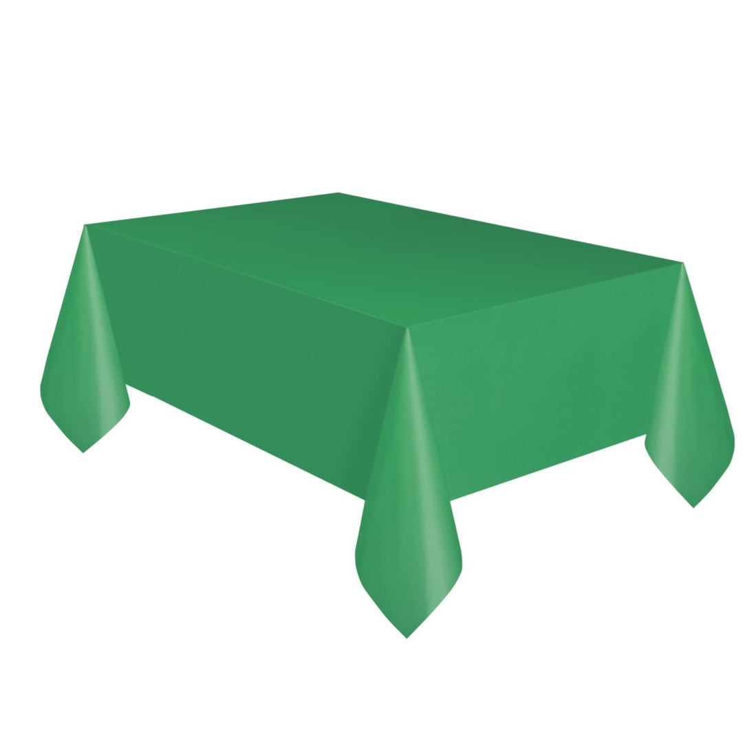 Green Rectangular Plastic Tablecover - 54"x 108"