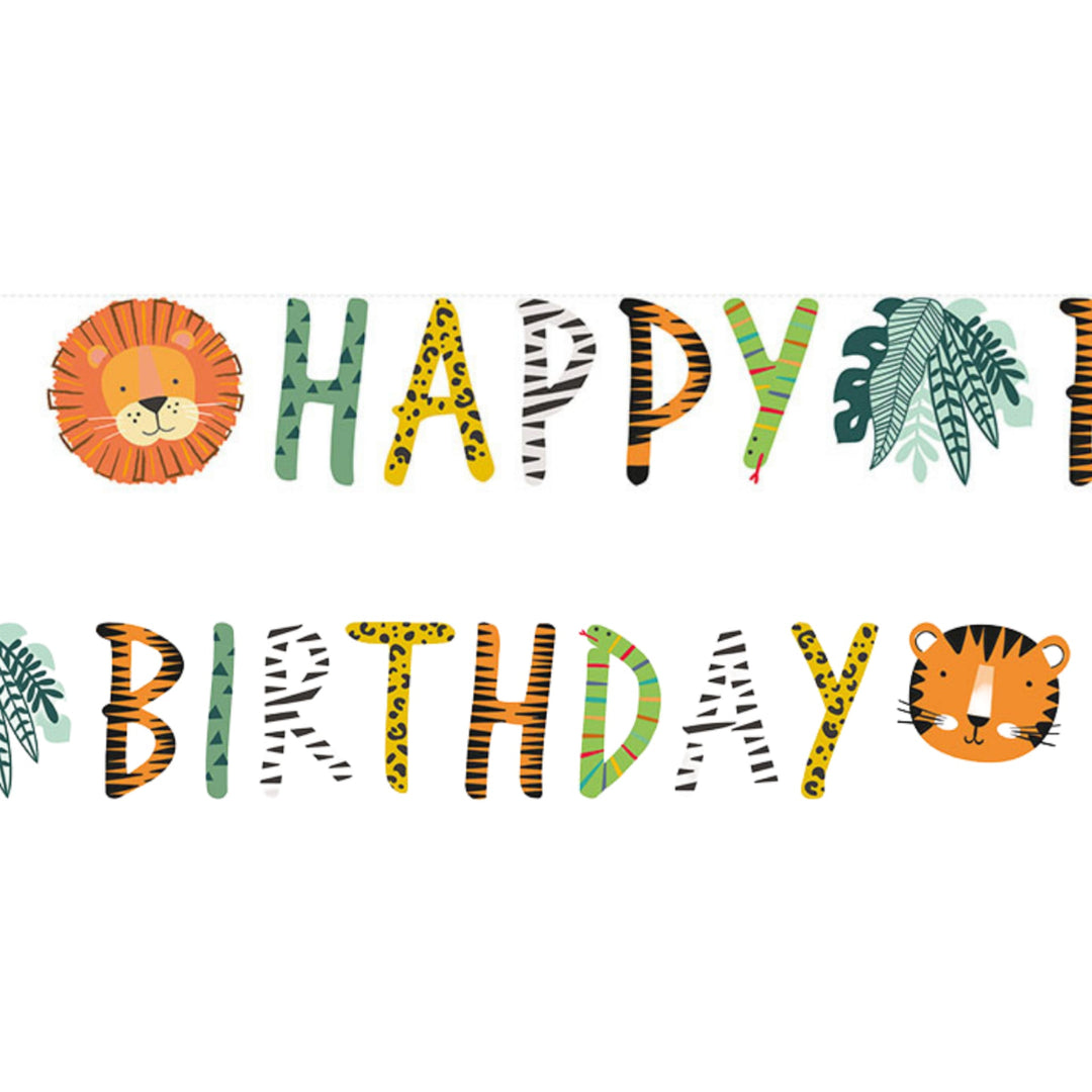 Get Wild Safari 'Happy Birthday' Banner