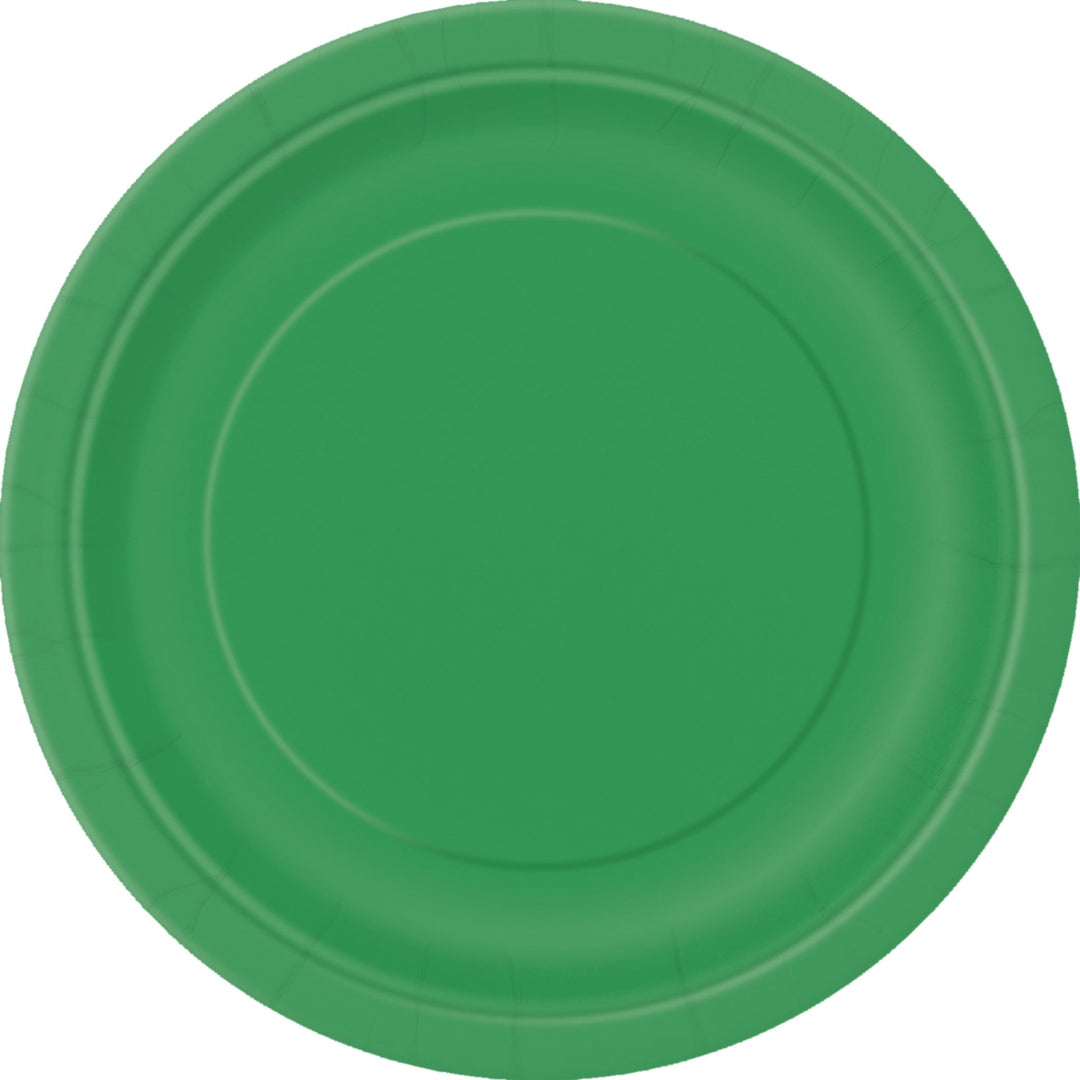 Green Round Paper Plates - 8pk