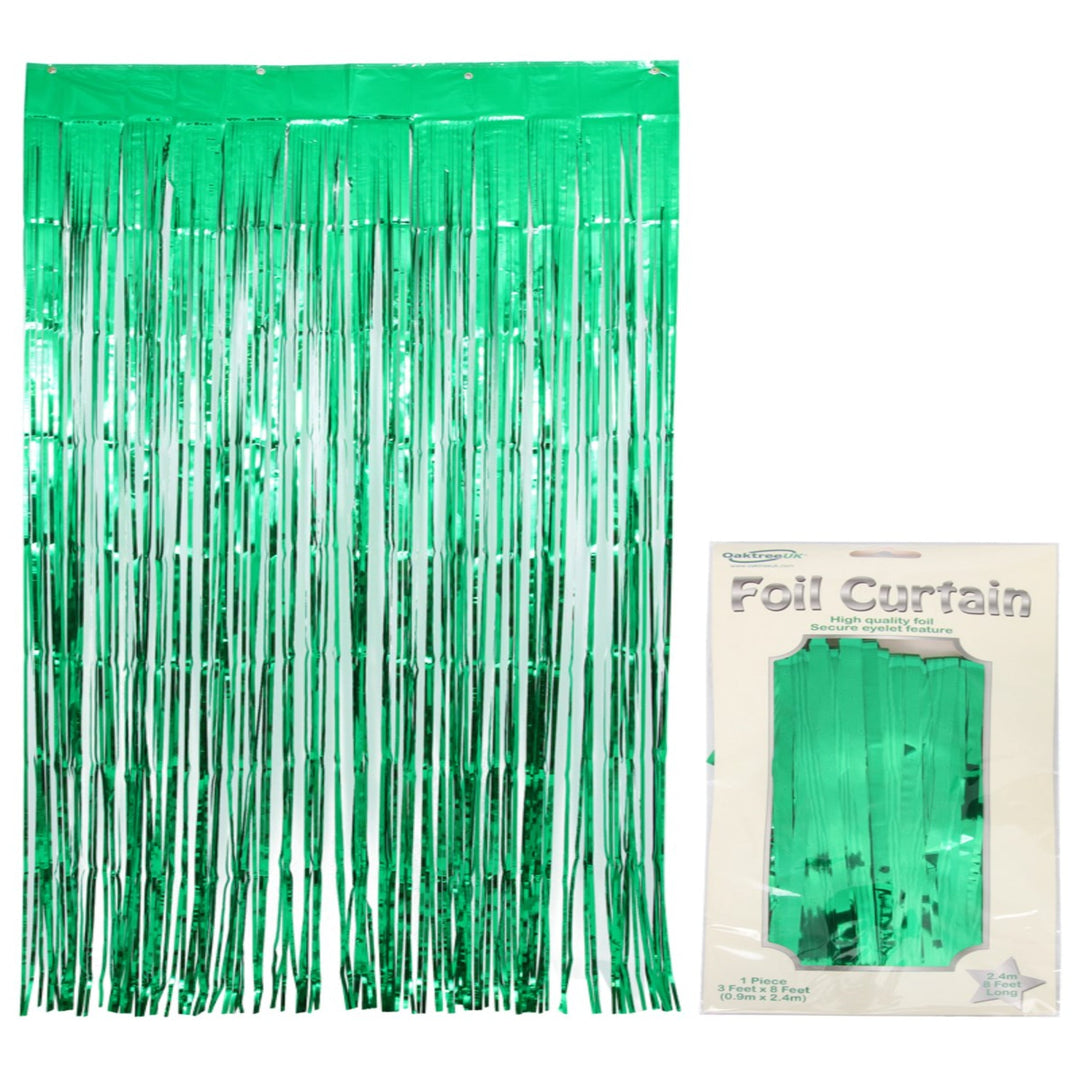 Green Metallic Foil Door Curtain - 2.4m