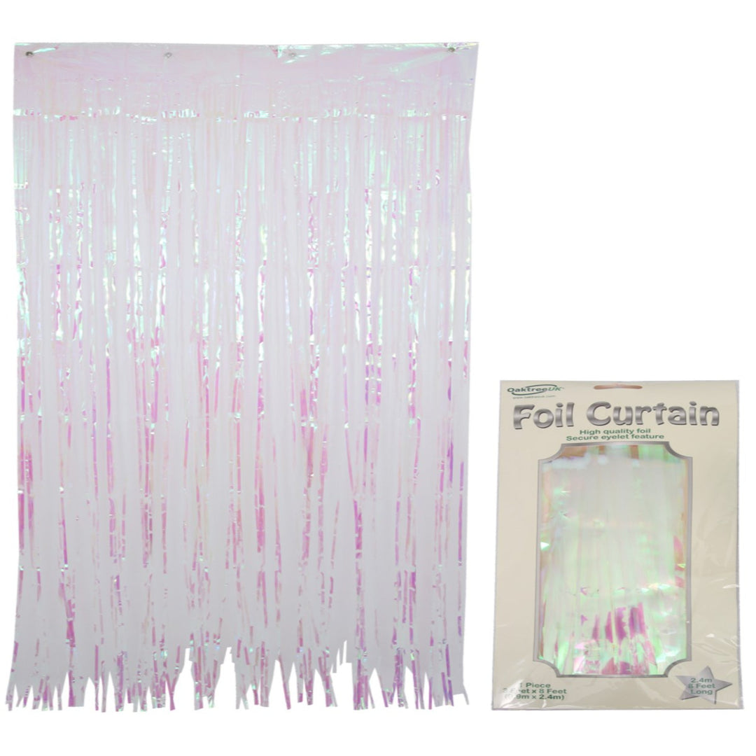 Iridescent Metallic Foil Curtain - 2.4m
