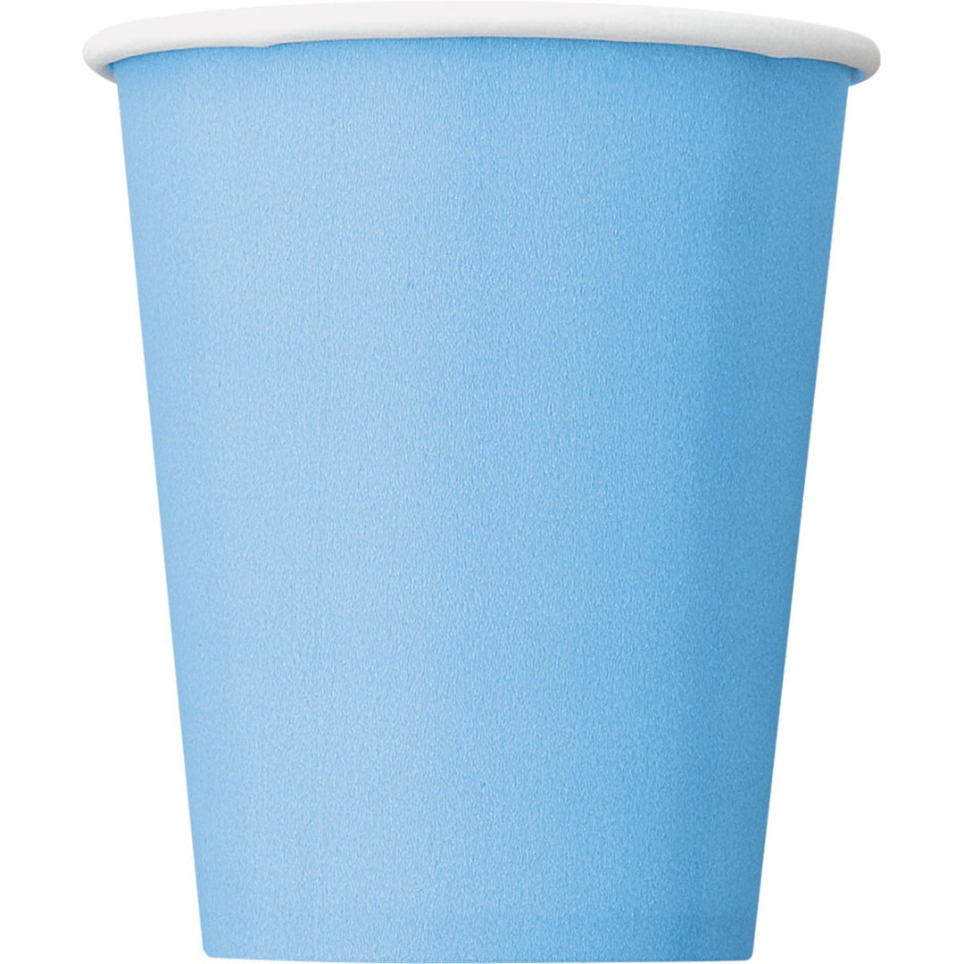 Light Blue Paper Cups - 8pk
