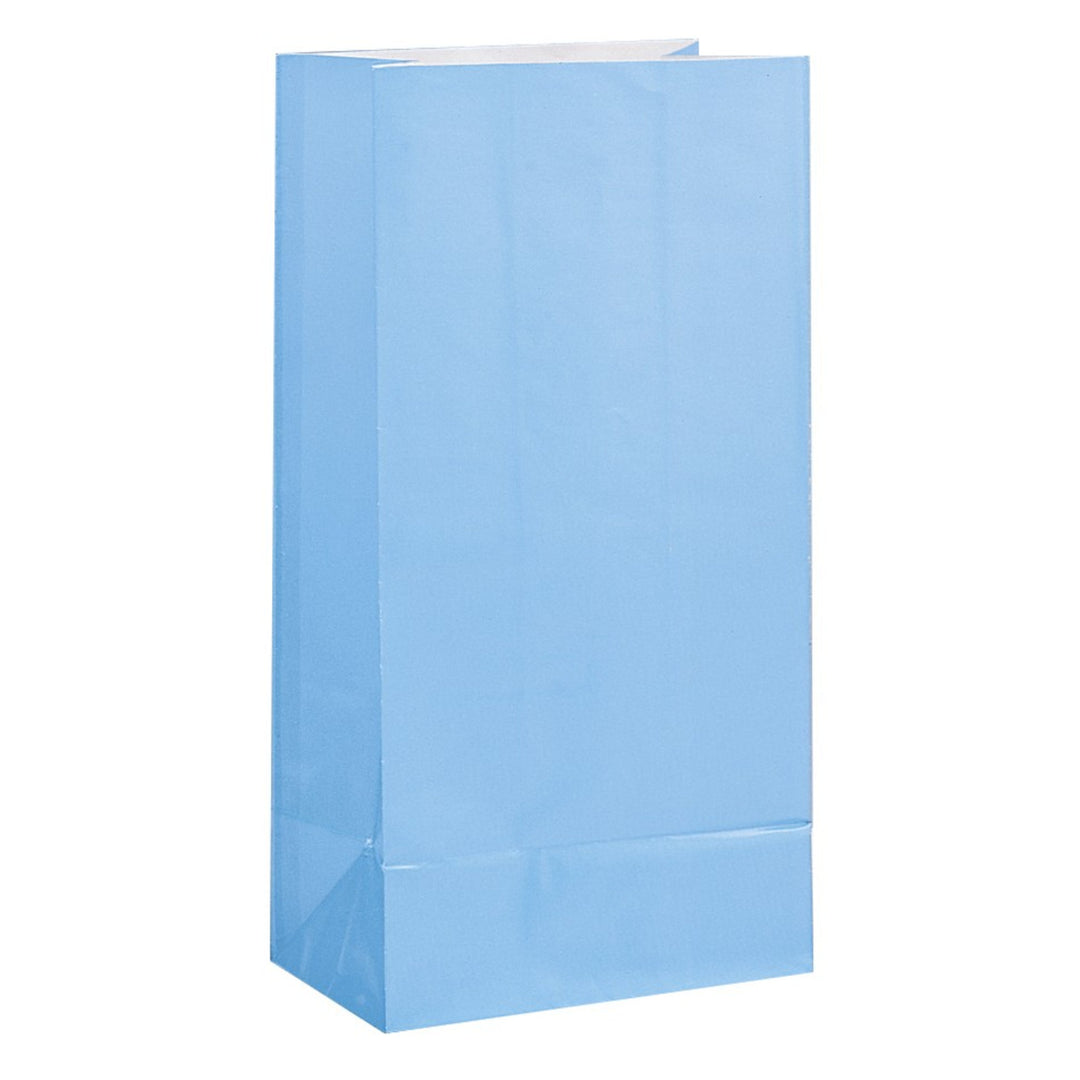 Light Blue Paper Sweet Bags - 12pk