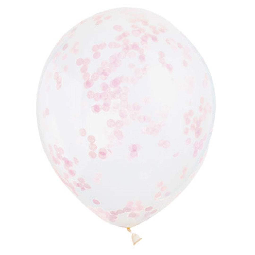Light Pink Confetti 12" Latex Balloons - 6pk