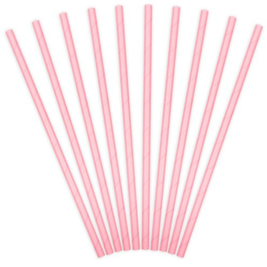 Light Pink Paper Straws - 10pk