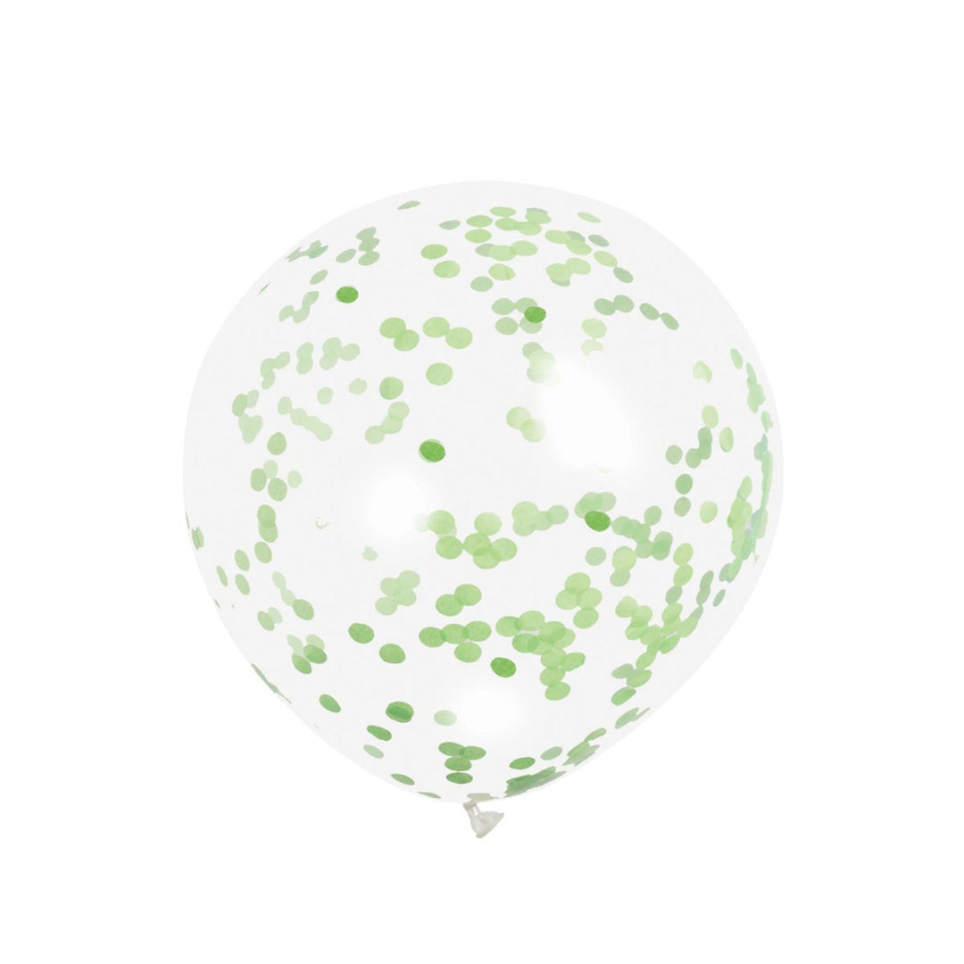 Lime Green Confetti 12" Latex Balloons - 6pk