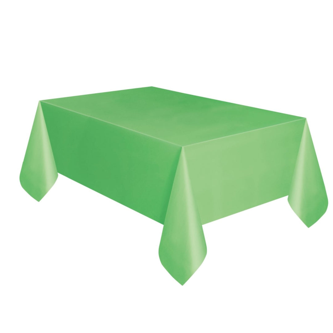 Lime Green Rectangular Plastic Tablecover - 54"x 108"