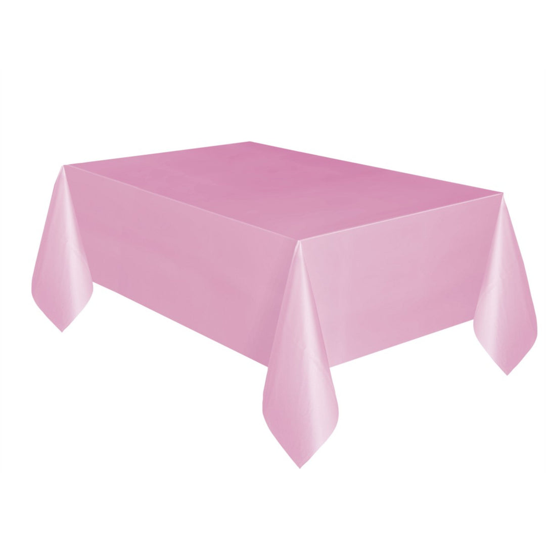 Light Pink Rectangular Plastic Tablecover - 54"x 108"