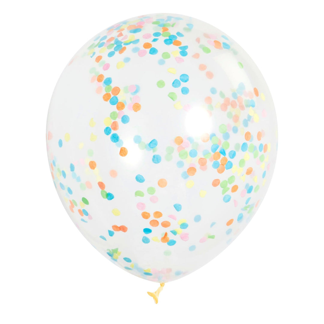Multi Colour Confetti 12" Latex Balloons - 6pk