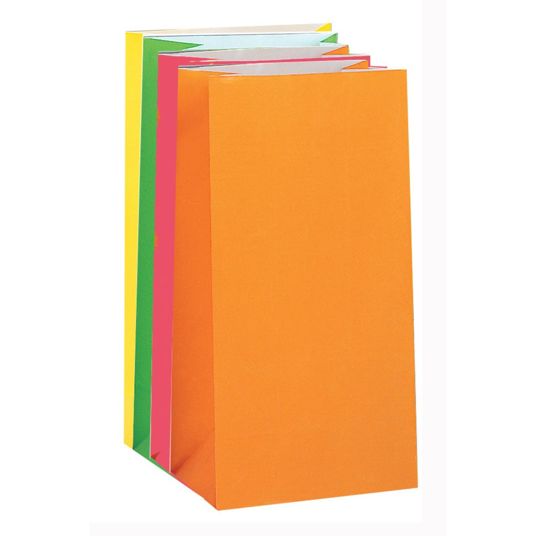 Multi-Coloured Paper Sweet Bags - 10pk