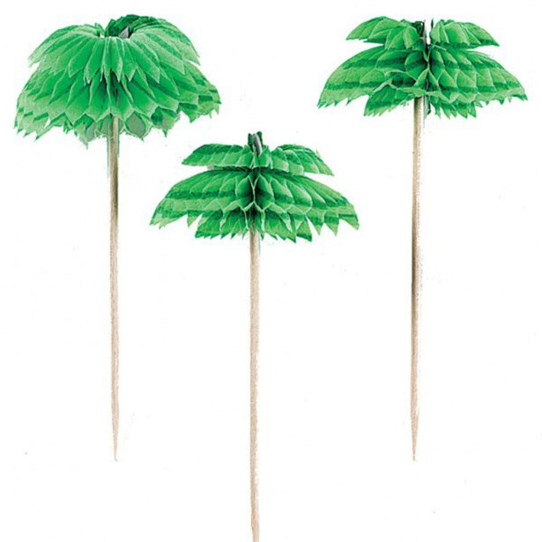 Palm Tree Honeycomb Drink Picks - 10cm