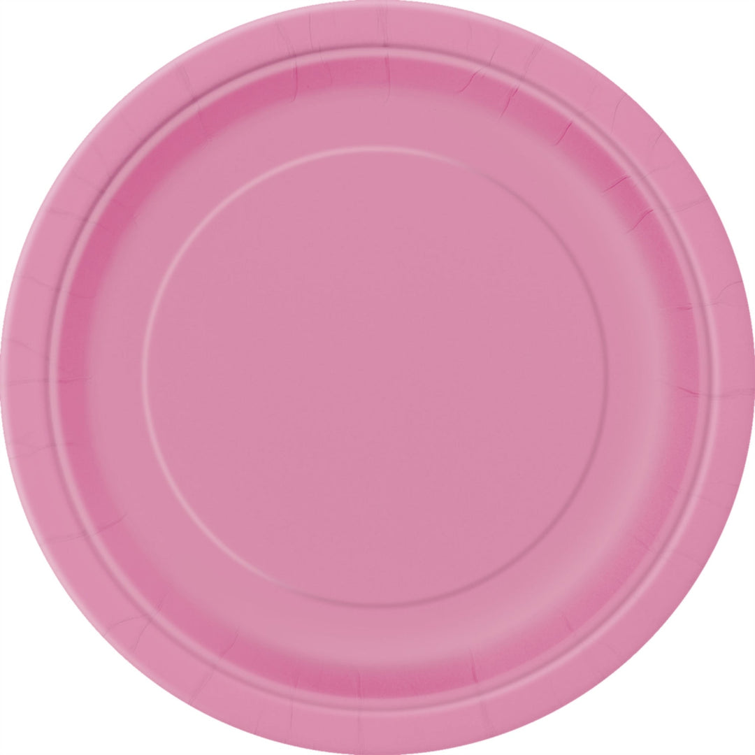 Hot Pink Round Paper Plates - 8pk