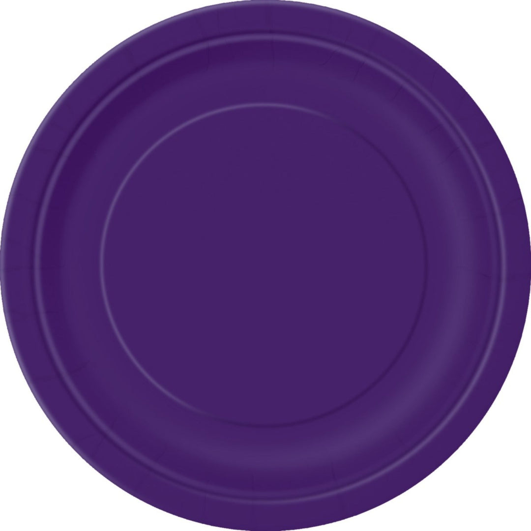Purple Round Paper Plates - 8pk