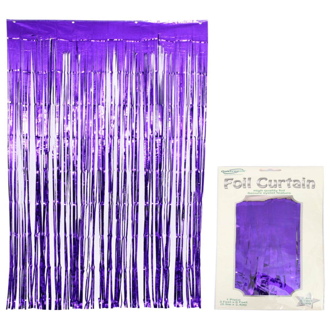Purple Metallic Foil Door Curtain - 2.4m