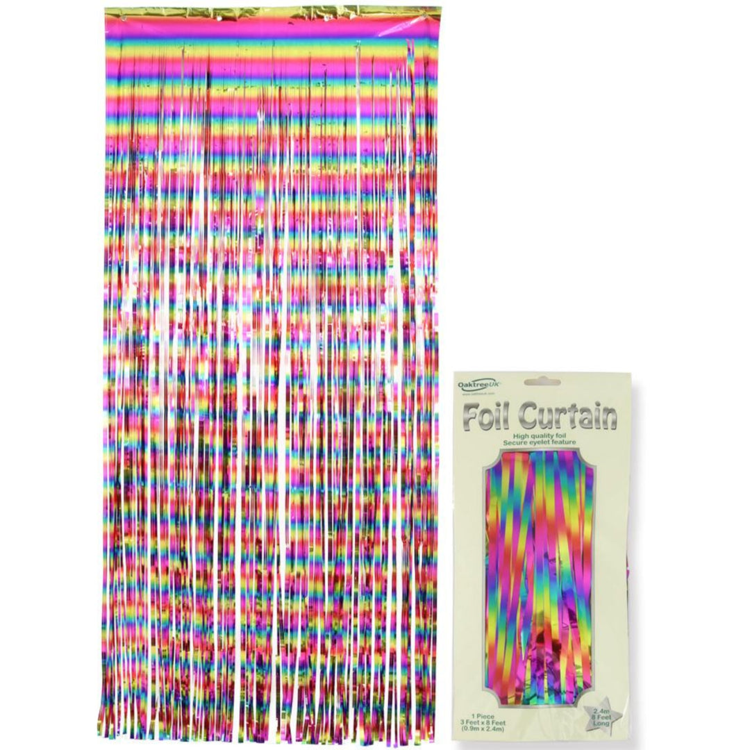 Rainbow Metallic Foil Door Curtain - 2.4m
