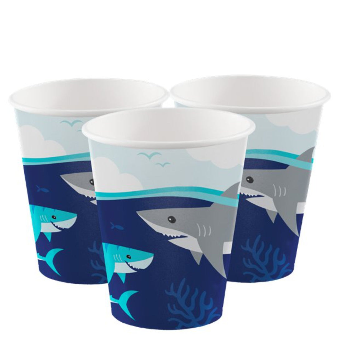 Shark Party Paper Cups - 8pk