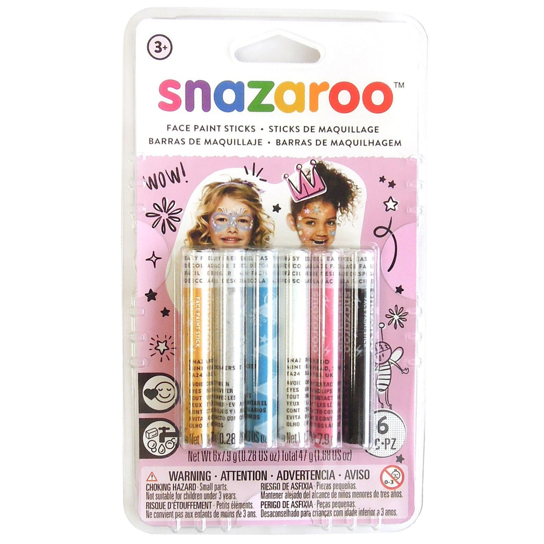 Snazaroo Fantasy Face Painting Sticks - 6pk