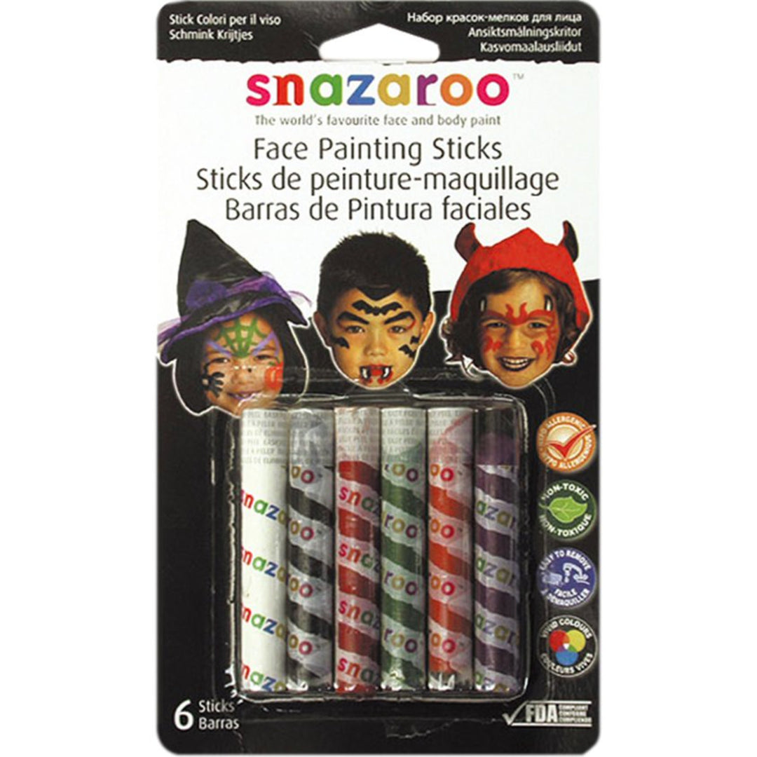 Snazaroo Halloween Face Painting Sticks - 6pk