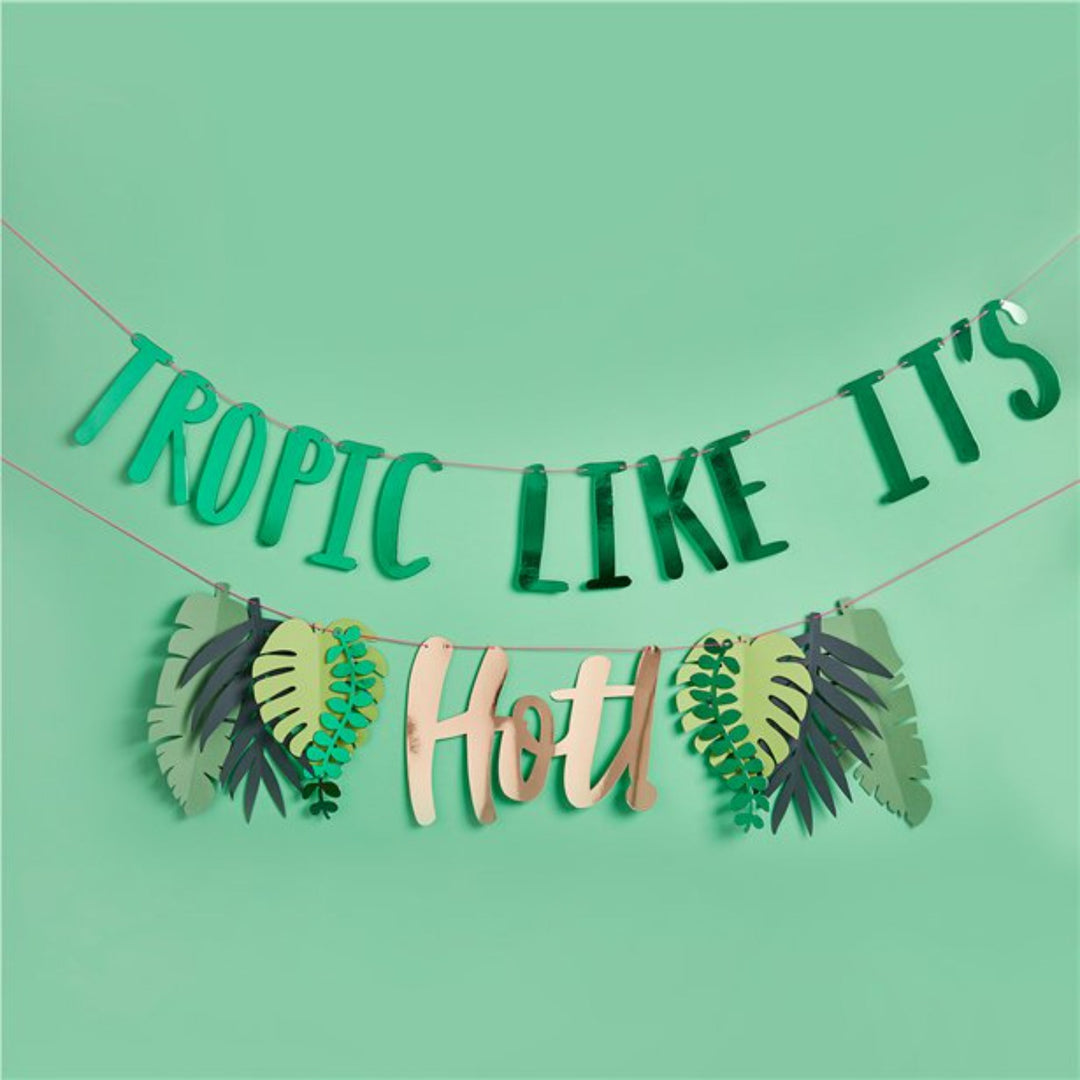 Tropic Like Its Hot 2-Tiered Banner - 2m