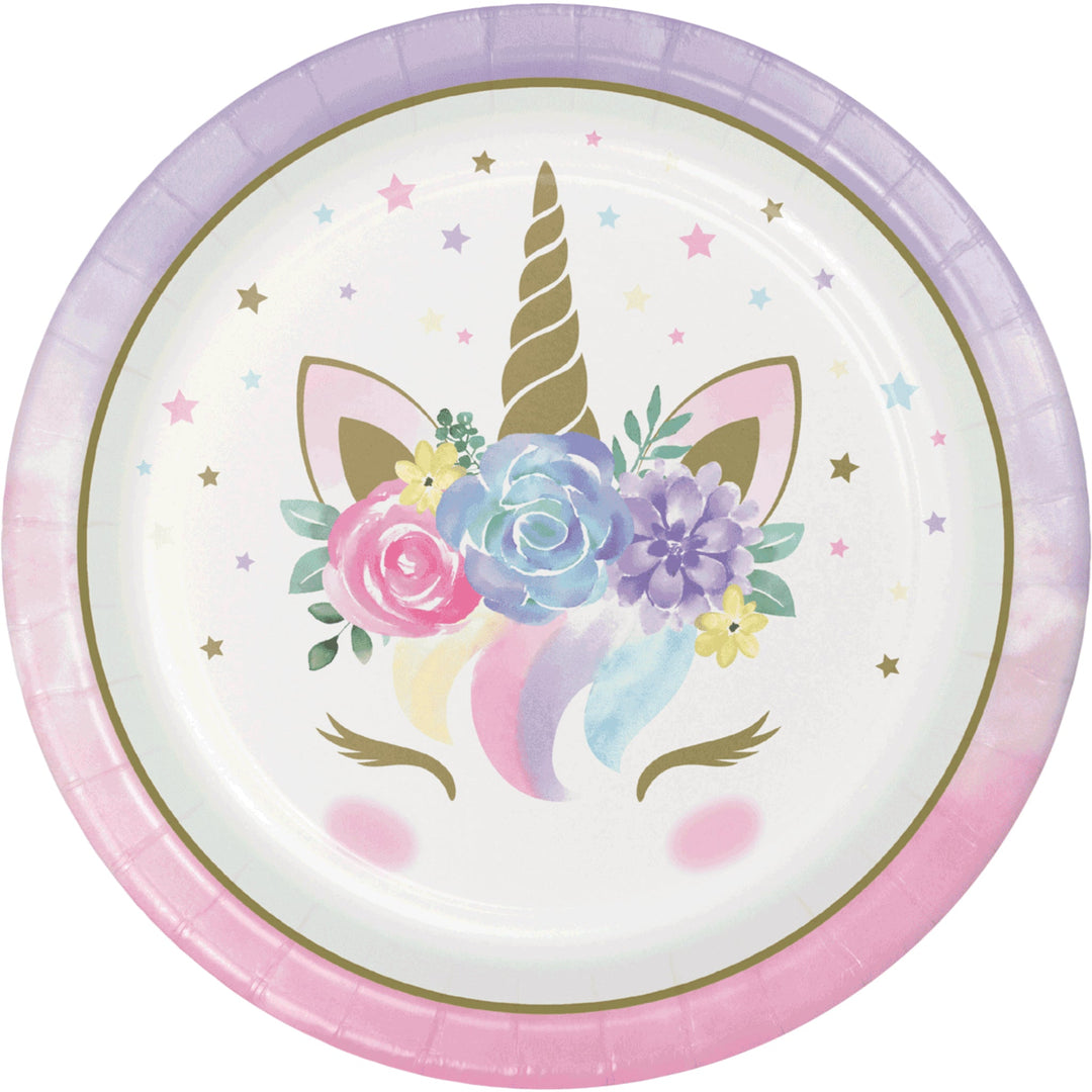 Unicorn Paper Plates - 8pk