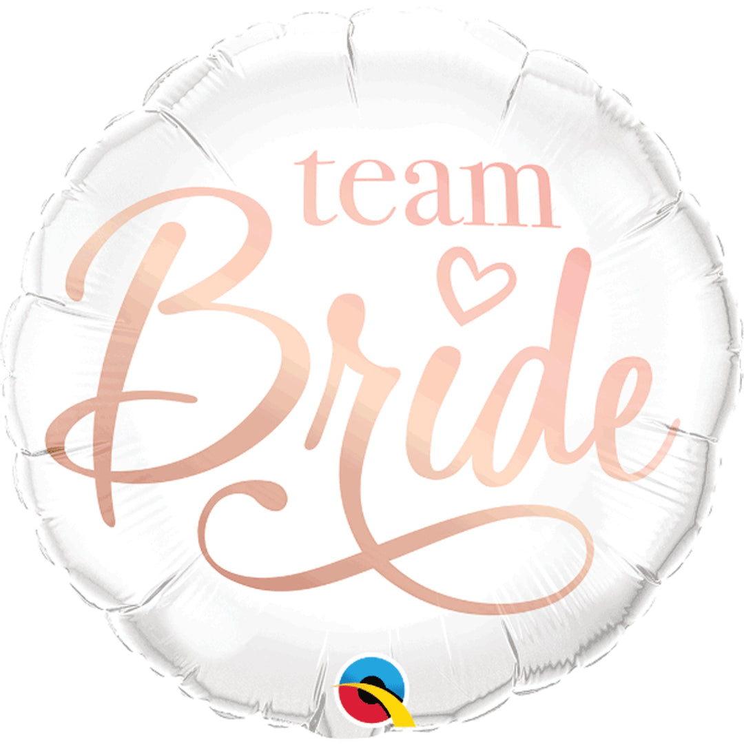 White 'Team Bride' 18" Foil Balloon